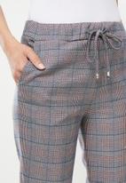 Koton - Medium rise tie waist pocket detailed trousers - navy