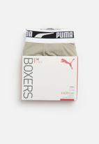 PUMA - Puma men multi logo boxer 2-pack - sand & black