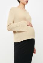 Cotton On - Maternity friendly ribbing pullover - soft beige
