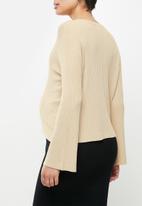 Cotton On - Maternity friendly ribbing pullover - soft beige