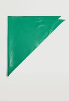 MANGO - Faux leather scarf - green