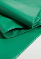 MANGO - Faux leather scarf - green