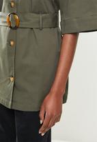 Koton - Belt detailed jacket - green