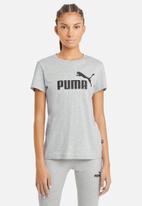 PUMA - Ess logo tee - light gray heather