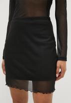 Blake - Mesh mini skirt - black