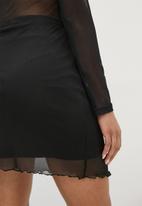 Blake - Mesh mini skirt - black