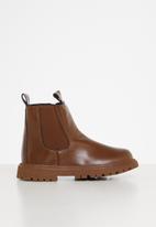 Rebel Republic - Girls faux leather ankle boots - brown