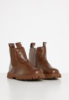 Rebel Republic - Girls faux leather ankle boots - brown