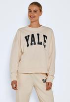 Noisy May - Ariel long sleeve license sweat - pearled ivory