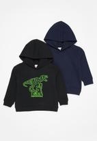 POP CANDY - 2 Pack graphic hooded sweatshirt - black & navy