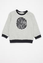 Sticky Fudge - Babies branded sweater - grey & black
