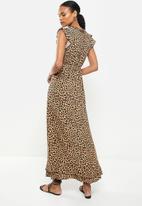 Stella Morgan - Animal printed sleeveless maxi dress - brown & black