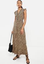 Stella Morgan - Animal printed sleeveless maxi dress - brown & black