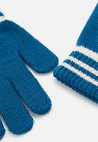 MINOTI - Teen boys rib knit glove with tipping - dark blue