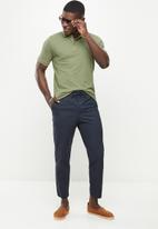 MANGO - Olivo elastic waist cotton trousers - navy 
