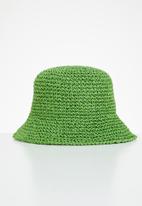 Superbalist - Straw bucket hat - green