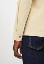 Lark & Crosse - Regular fit cotton twill shirt - stone