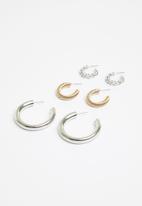 Superbalist - Hoop earring pack - gold & silver