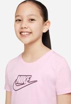 Nike - G nsw futura tshirt dress - pink foam & dark beetroot