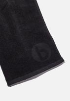 Cotton On - Plush cotton sweat towel - black