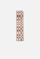 Cotton On - Single elastic resistance band - irregular checkerboard parchment