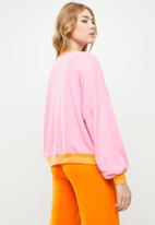 Cotton On - Super soft long sleeve sweater - pink & orange 