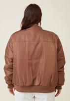 Cotton On - Curve the bomber jacket - rich taupe & taupe
