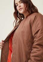 Cotton On - Curve the bomber jacket - rich taupe & taupe