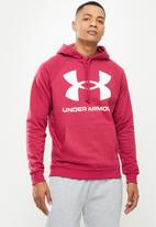 Under Armour - Ua rival fleece big logo hoodie - black rose