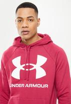 Under Armour - Ua rival fleece big logo hoodie - black rose