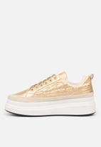 Butterfly Feet - Senhora 4 flatform sneaker - gold