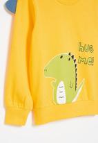 POP CANDY - Boys dino sweatshirt - yellow & green