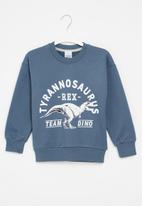POP CANDY - Boys dino sweatshirt - blue & white