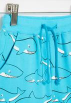 POP CANDY - Boys shark shorts - blue