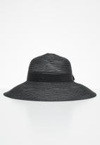 edit - Wide brim sun hat - black