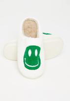 Public Desire - Smile slipper - green & ecru