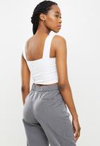 dailyfriday - Square neck crop top - white