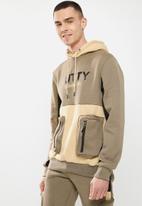 Cutty - Peace regular fit hooded sweater - taupe