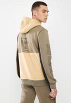 Cutty - Peace regular fit hooded sweater - taupe