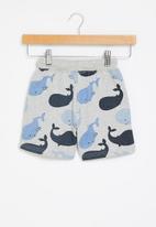 POP CANDY - Boys dolphin shorts - grey & blue 