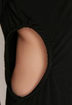 Trendyol - Plus waist cutout detailed  dress - black