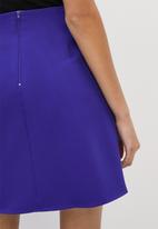 Blake - Aline mini skirt with slit - cobalt