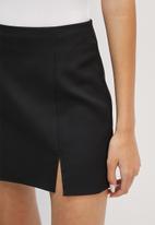 Blake - Co-ord aline micro mini skirt - black
