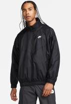 Nike - NSW woven windrunner anorak jacket - black & white