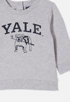 Cotton On - Spencer sweater lcn - lcn yal cloud marle/yale bulldog