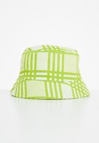 Superbalist - Gingham print bucket hat - green