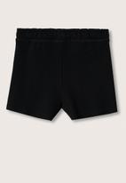 MANGO - Shorts lea - black