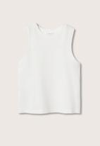 MANGO - T-shirt bandini - off white 