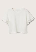 MANGO - T-shirt flin - off white 
