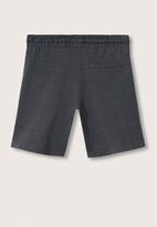 MANGO - Bermuda shorts slub - charcoal